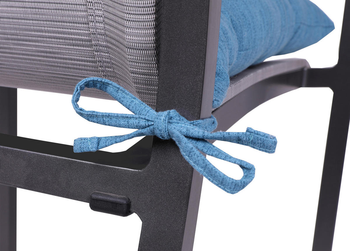 GARTENSITZKISSEN in Blau 40/40 cm  - Blau, Design, Textil (40/40cm)