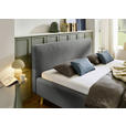 POLSTERBETT 140/200 cm  in Anthrazit  - Eichefarben/Birkefarben, Design, Holz/Textil (140/200cm) - Xora