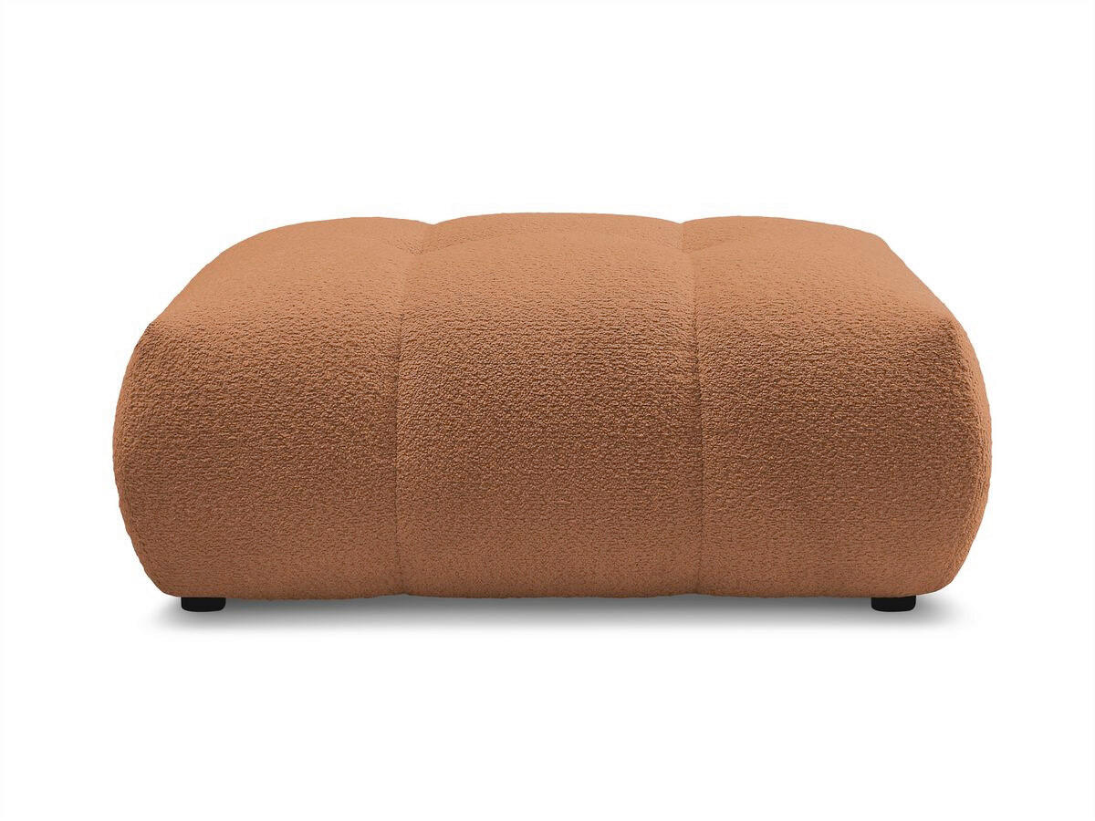 HOCKER FUJI  Bouclé Orange  - Schwarz/Orange, MODERN, Kunststoff/Textil (112/44/80cm)