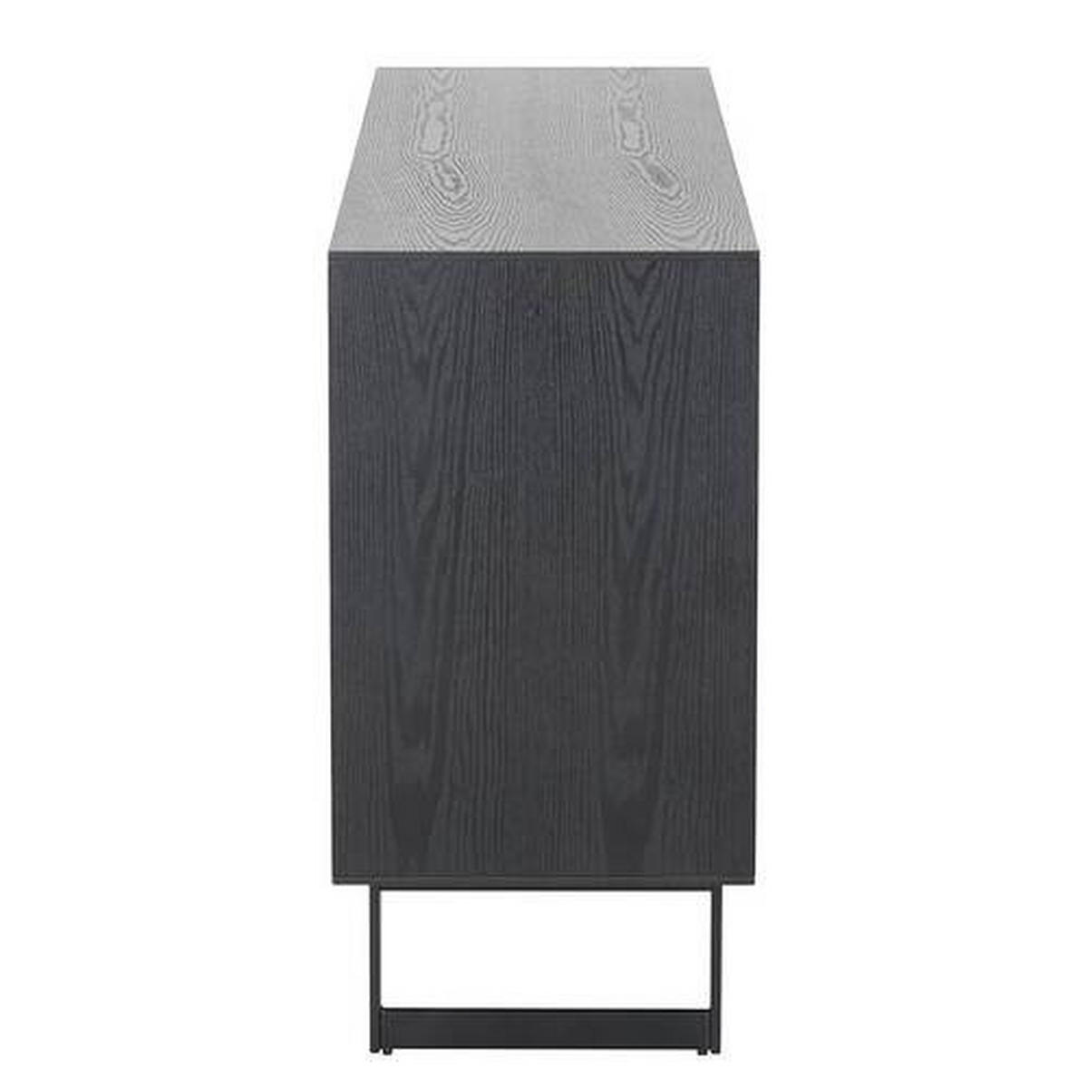 ŠIROKÁ KOMODA, dub, jaseň, čierna, 160/80/40 cm - čierna, Design, kov/drevo (160/80/40cm) - home24