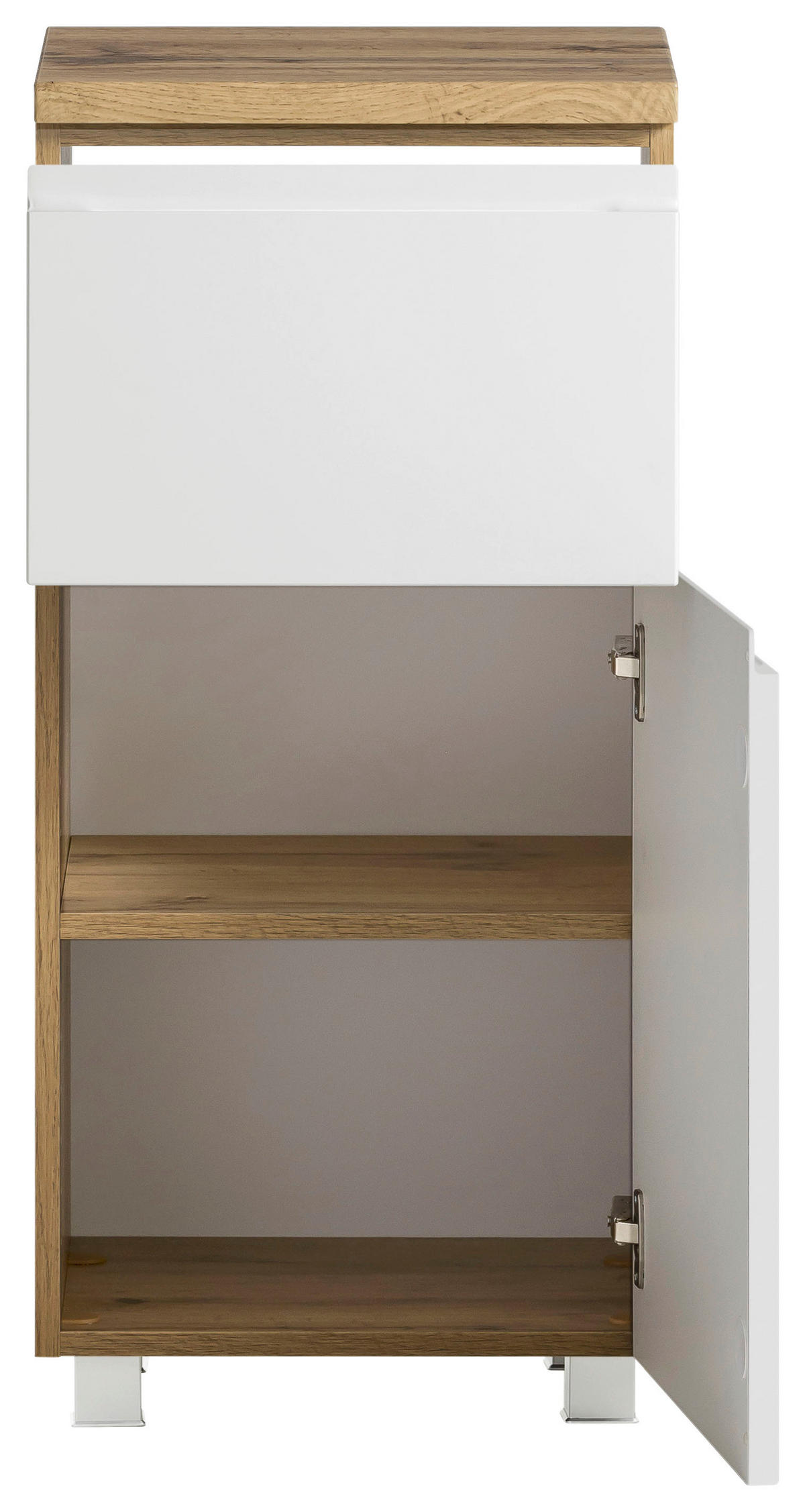UNDERSKÅP  - vit/ek Wotan, Modern, trämaterial (40/79/35cm) - Held
