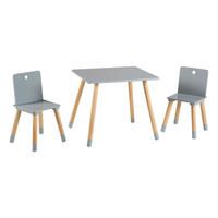 KINDERSITZGRUPPE roba Grau, Naturfarben  - Naturfarben/Grau, Basics, Holz/Holzwerkstoff - Roba