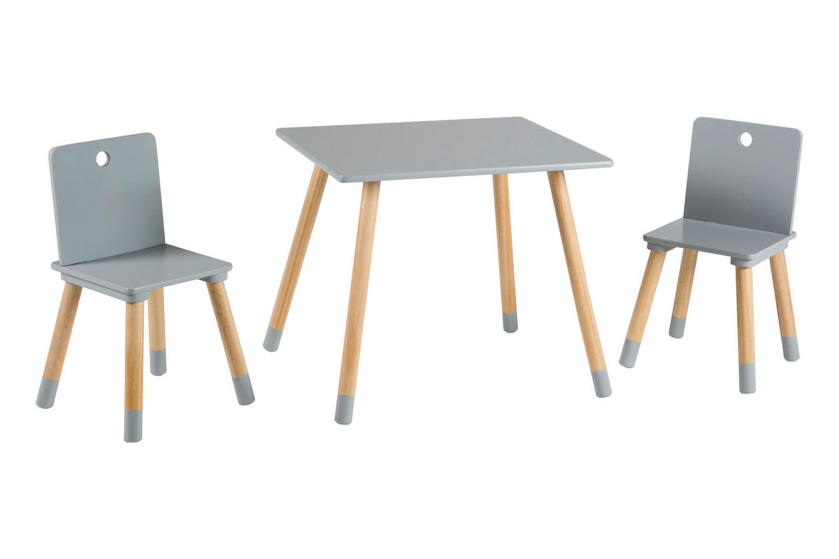 KINDERSITZGRUPPE roba Grau, Naturfarben  - Naturfarben/Grau, Basics, Holz/Holzwerkstoff - Roba