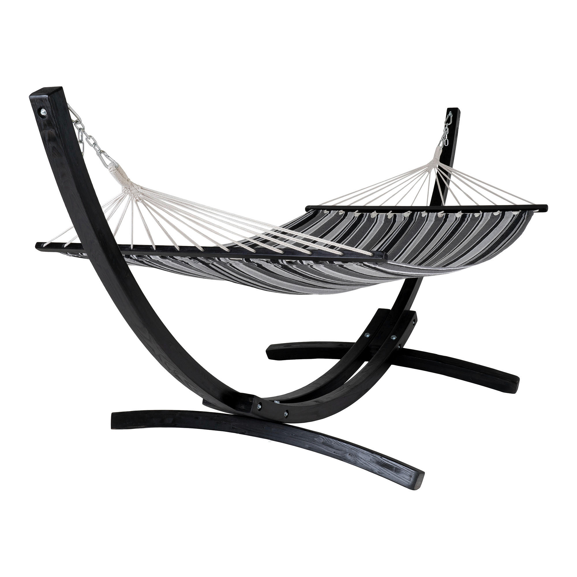 HÄNGEMATTE  - Schwarz, MODERN, Holz/Kunststoff (12/320cm) - MID.YOU