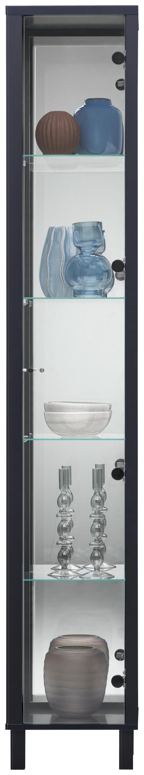 VITRINA, črna - črna, Konvencionalno, kovina/steklo (33/189/33cm) - Carryhome