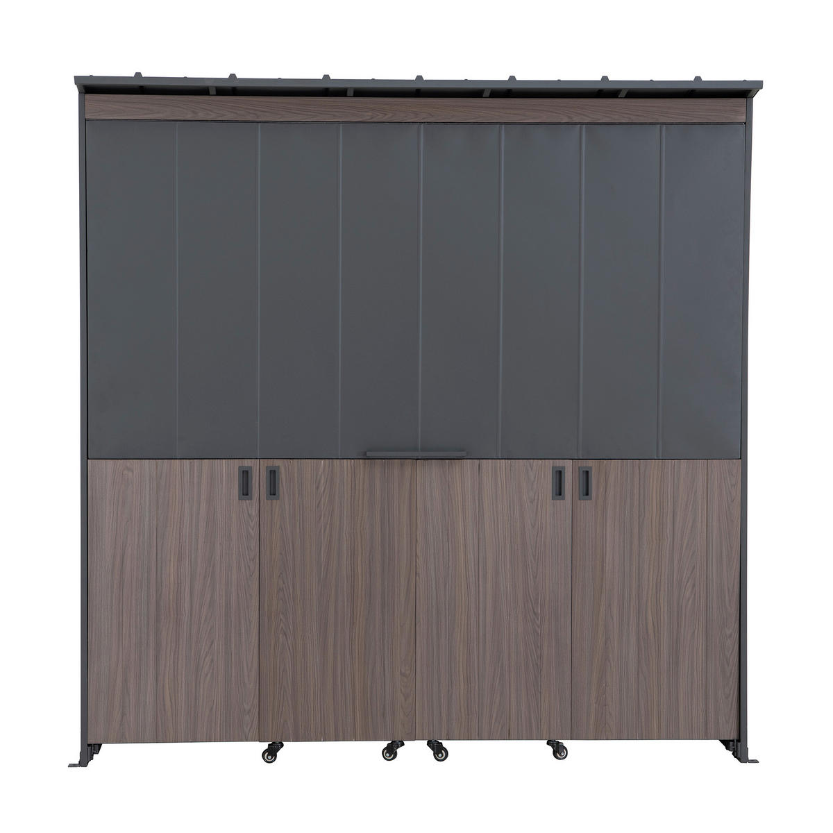 GARTENHAUS - Anthrazit/Dunkelbraun, Basics, Metall (220/226/94cm) - Modante