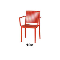 GARTENSESSEL-SET Rot  - Rot, Basics, Kunststoff (57/80/56cm) - Siena Garden