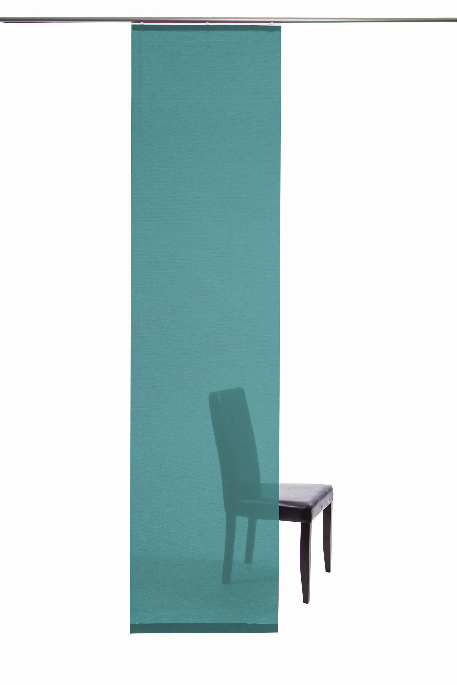 FLÄCHENVORHANG in Türkis halbtransparent  - Türkis, Basics, Textil (60/245cm)