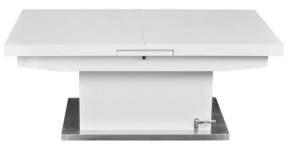 COUCHTISCH rechteckig Weiß, Weiß Hochglanz 125/70/50 cm  - Weiß Hochglanz/Weiß, LIFESTYLE, Glas/Holzwerkstoff (125/70/50cm) - Carryhome