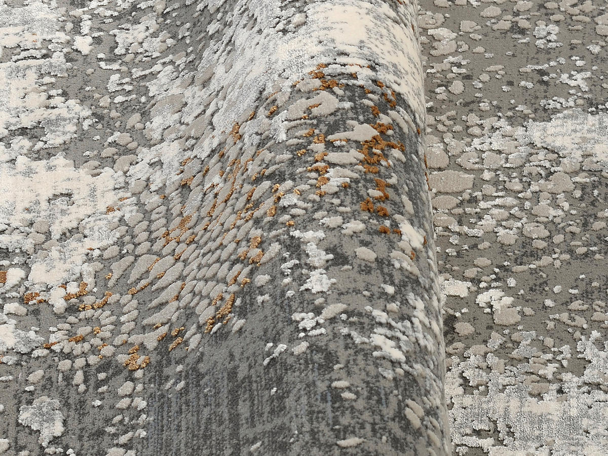 TEPPICH 80/150 cm Elandor Grau, Hellgrau, Beige  - Beige/Hellgrau, Design, Textil (80/150cm) - Novel