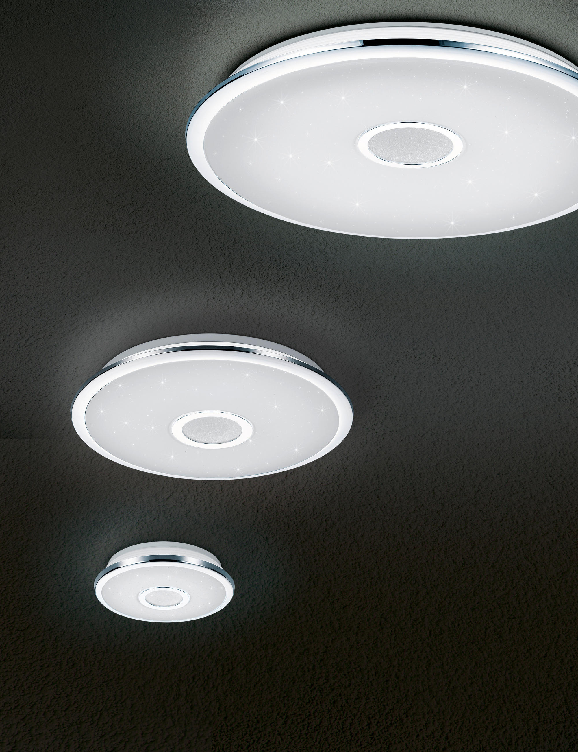 LED-DECKENLEUCHTE - Chromfarben/Weiß, LIFESTYLE, Kunststoff/Metall (65/10cm) - Novel