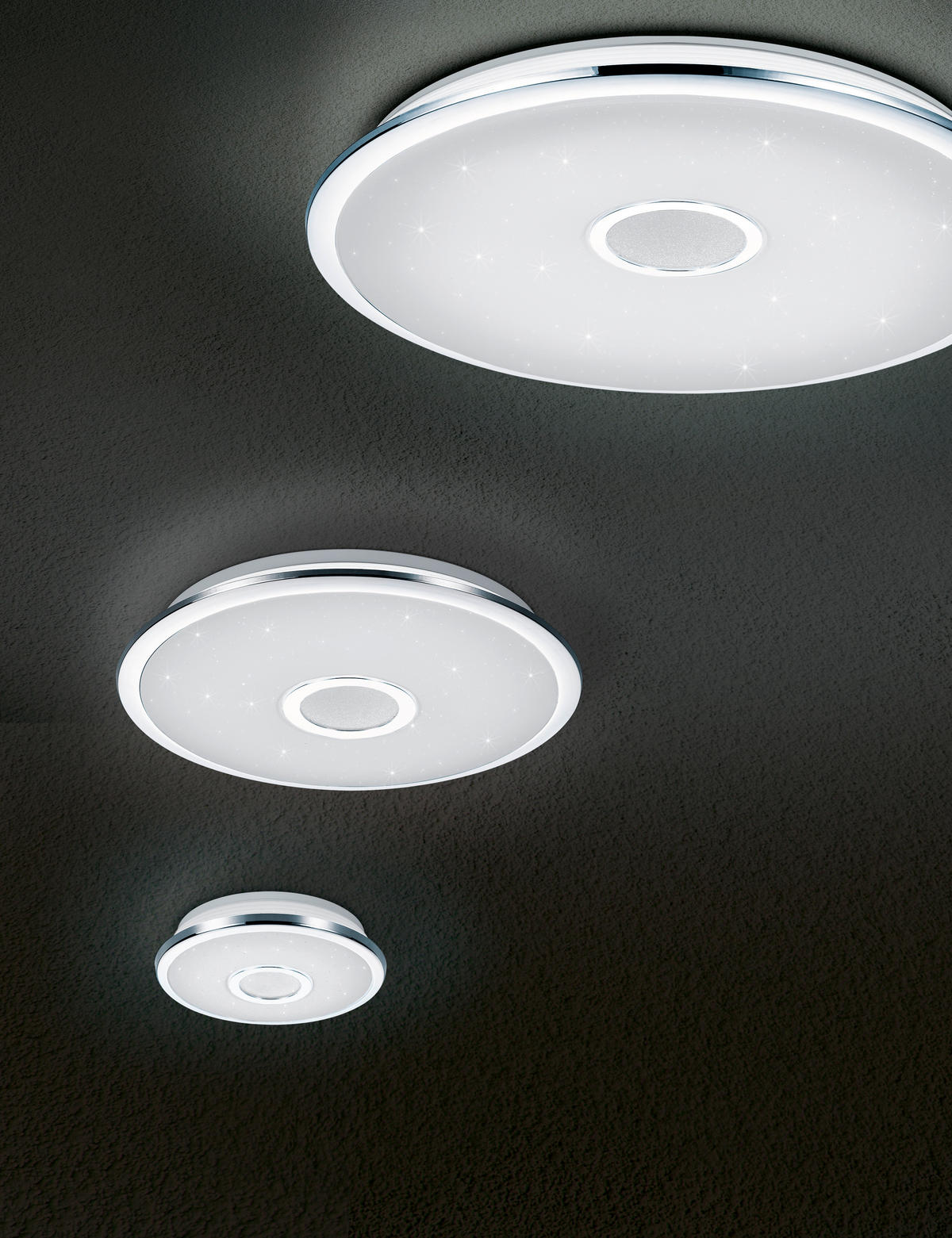 STROPNÉ LED SVIETIDLO, 21,0/5,0 cm  - biela/chrómová, Basics, plast (21,0/5,0cm) - Novel
