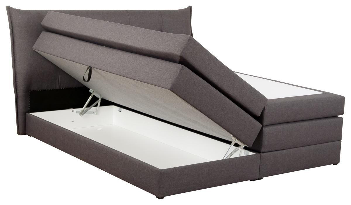 BOXSPRINGBETT 180/200 cm  in Anthrazit  - Anthrazit/Schwarz, Design, Kunststoff/Textil (180/200cm) - SetOne by Musterring