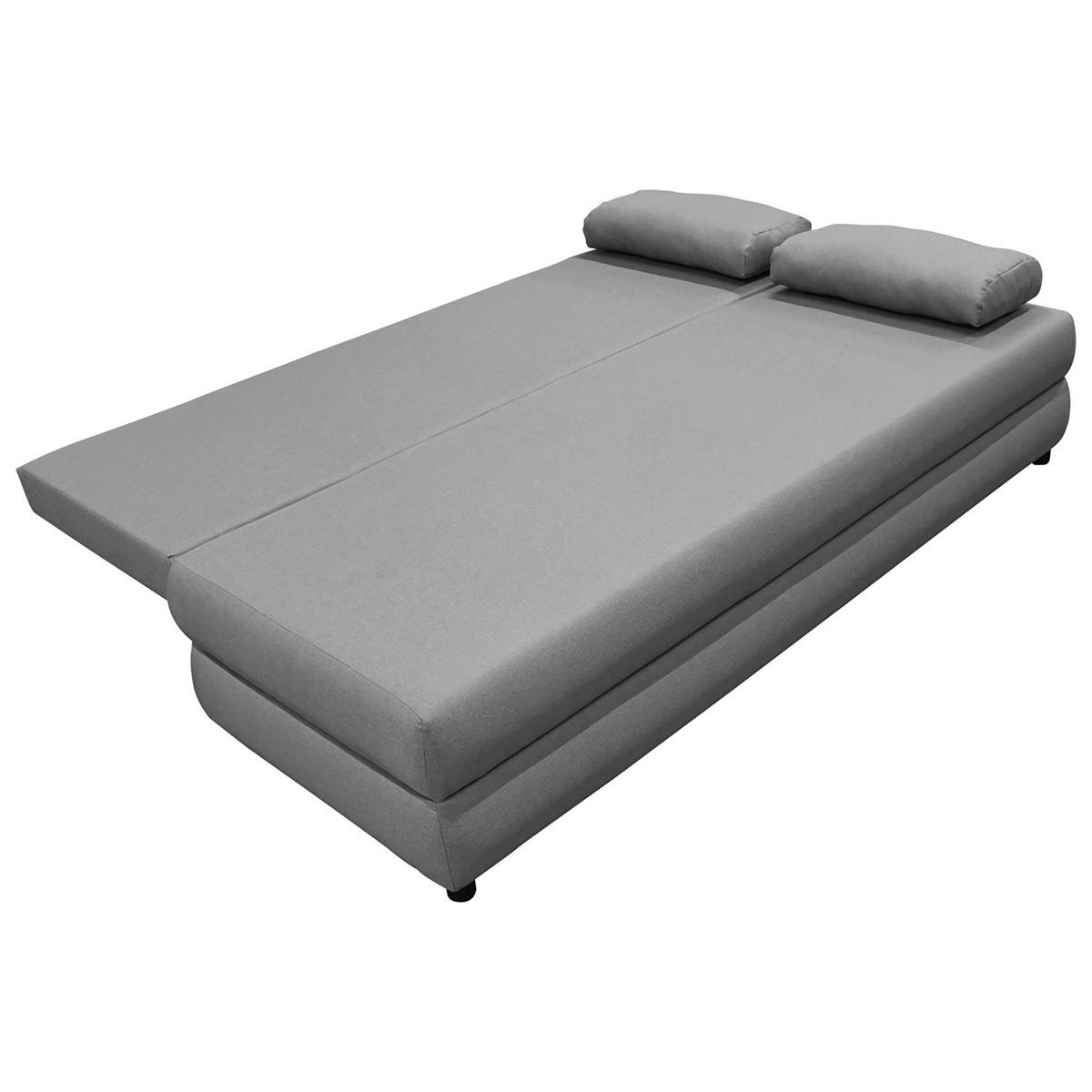 SCHLAFSOFA Webstoff Grau  - Schwarz/Grau, Design, Kunststoff/Textil (200/88/87cm) - P & B