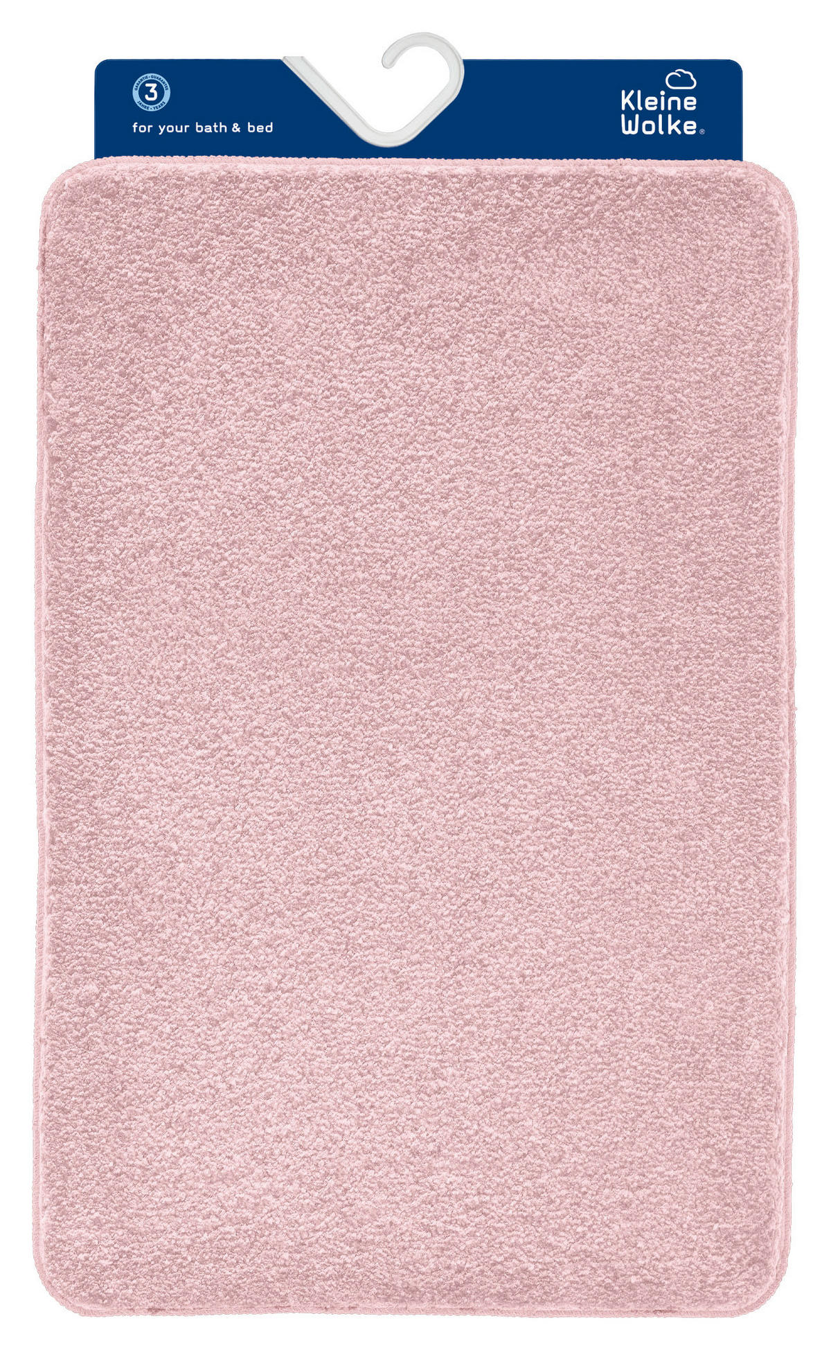 BADETEPPICH NELKE, 2-TLG. Rosa 55x85/50x50 cm  - Rosa, KONVENTIONELL, Kunststoff/Textil (55x85/50x50cm) - Kleine Wolke