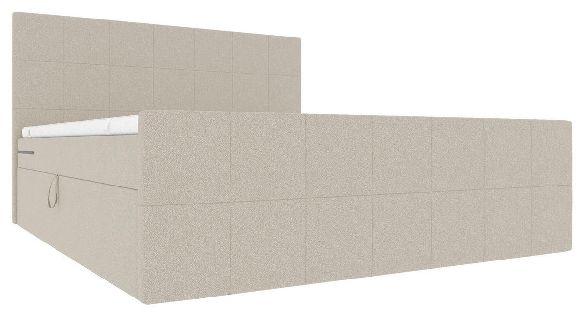 BOXBETT 160/200 cm  in Beige  - Beige, KONVENTIONELL, Kunststoff/Textil (160/200cm) - Boxxx