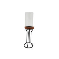 STOJAN NA SVIEČKU  kov, sklo - Design, kov/sklo