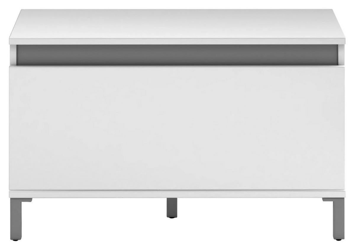GARDEROBENBANK 80/48/38 cm  - Weiss/Anthrazit, Design, Holzwerkstoff/Kunststoff (80/48/38cm) - Xora