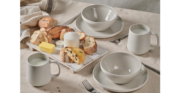 FRÜHSTÜCKSSERVICE Sandfarben 6-teilig 2 Personen  - Sandfarben, Design, Keramik - Novel