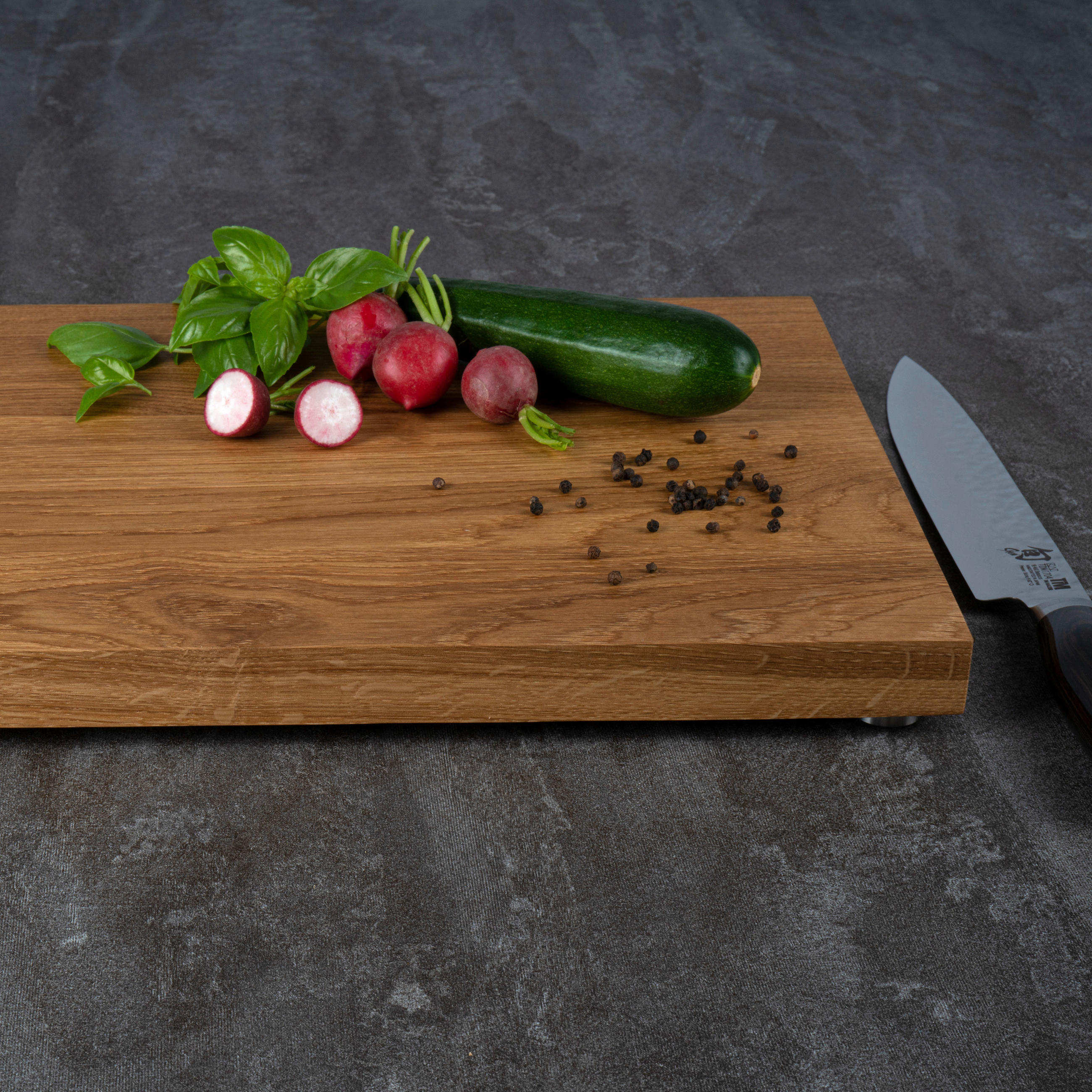 SCHNEIDEBRETT Holz Eiche  - Eichefarben, Basics, Holz (45/3/29,5cm)