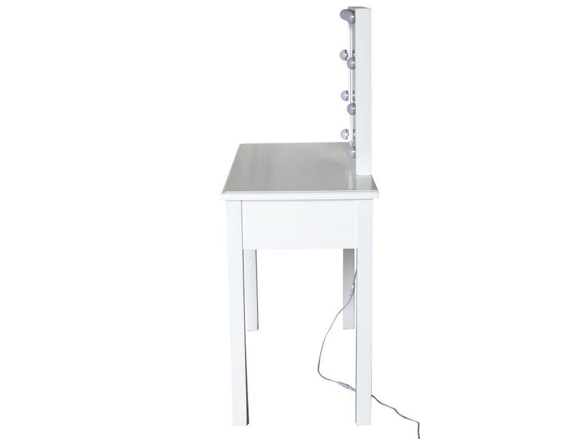 STOL ZA ŠMINKANJE bijela  - bijela, Lifestyle, staklo/drvni materijal (80/110/40cm) - Ambia Home
