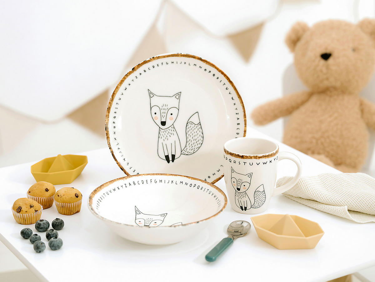 KINDERGESCHIRRSET 3-teilig  - Multicolor, Basics, Keramik - Creatable