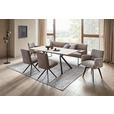 SITZBANK 238/90/75 cm Echtleder Braun  - Schwarz/Braun, Design, Leder/Metall (238/90/75cm) - Moderano