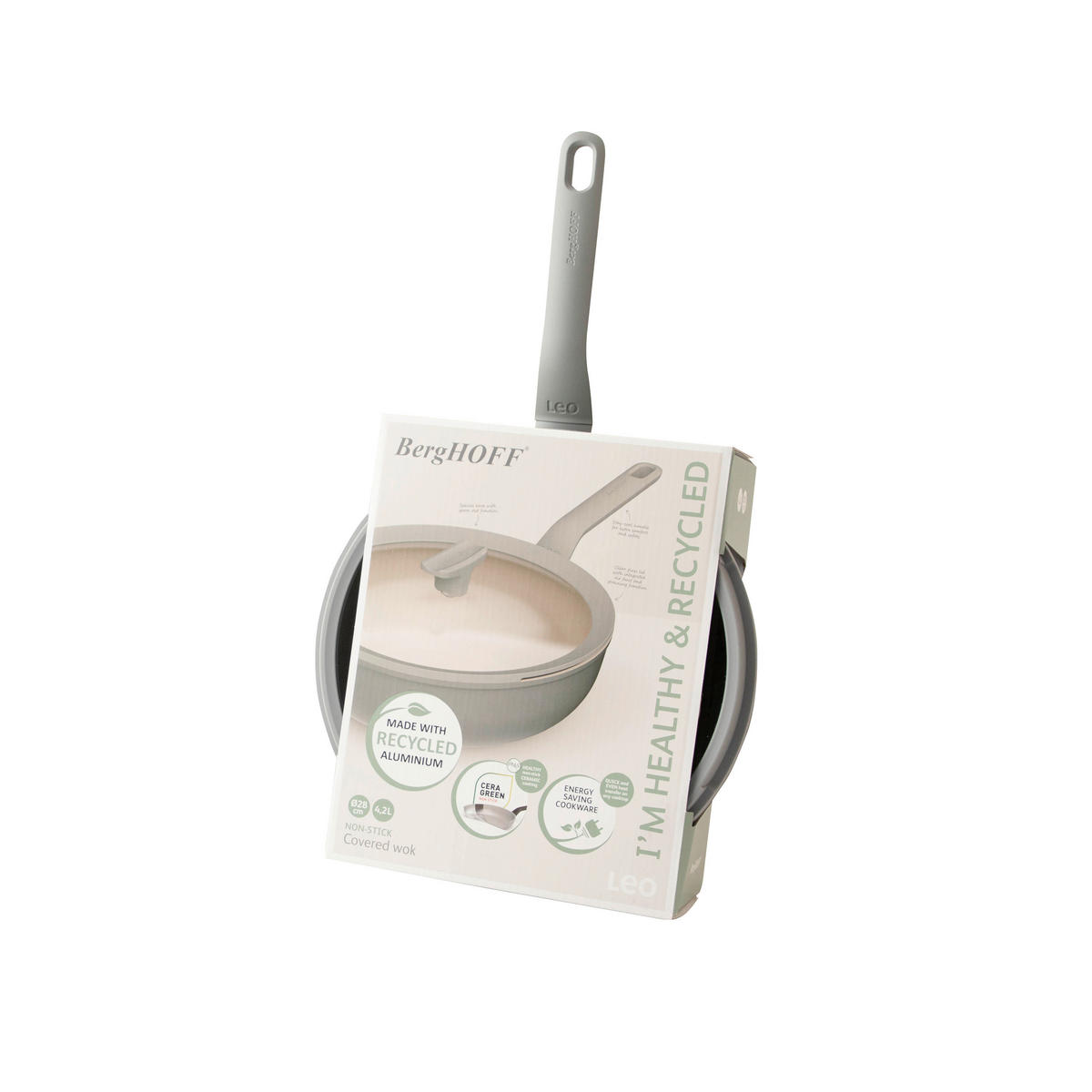 WOK Balance  - Hellgrau, Basics, Metall (28/13,5cm) - BergHOFF