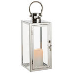 LATERNE - Chromfarben/Silberfarben, LIFESTYLE, Glas/Metall (12/30/12cm) - Ambia Home