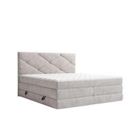 BOXSPRINGBETT 160/200 cm,  in Kaschmir, Bettkasten, Matratzen, H2 + H3 = mittel + fest  - Kaschmir/Schwarz, KONVENTIONELL, Kunststoff/Textil (160/200cm) - Carryhome