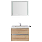 BADEZIMMER  in 71 cm  - Eichefarben/Weiß, Design, Glas/Keramik (71cm) - Dieter Knoll