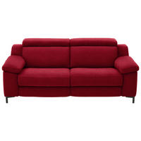 2,5-SITZER in Chenille Rot  - Rot/Schwarz, Design, Textil/Metall (188/84-104/104cm) - Valdera