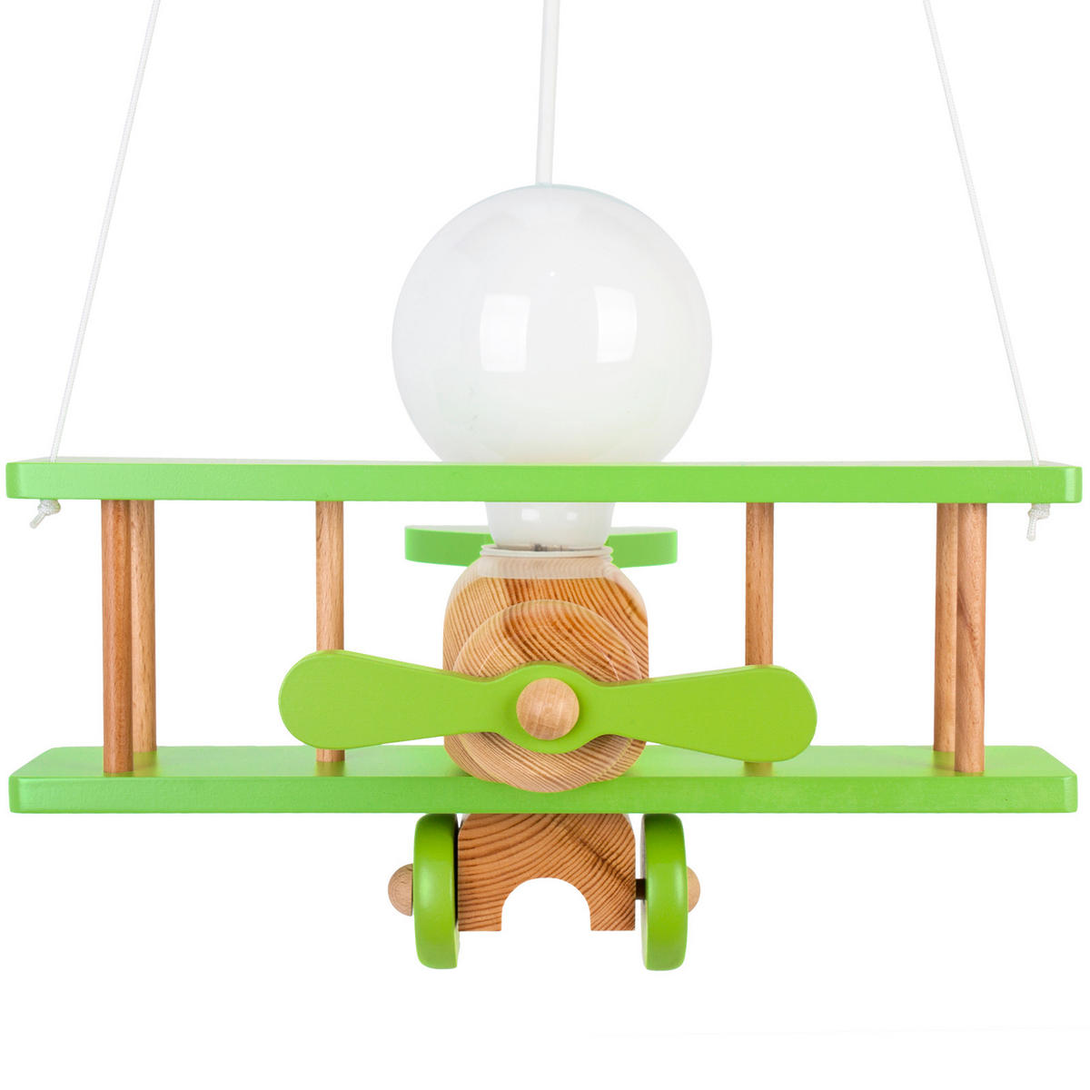 KINDERHÄNGELEUCHTE 29/31/75 cm   - Naturfarben/Grün, KONVENTIONELL, Holz (29/31/75cm)