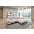 ECKSOFA inkl.Funktionen Hellgrau Chenille  - Hellgrau/Schwarz, MODERN, Textil/Metall (300/195cm) - Xora