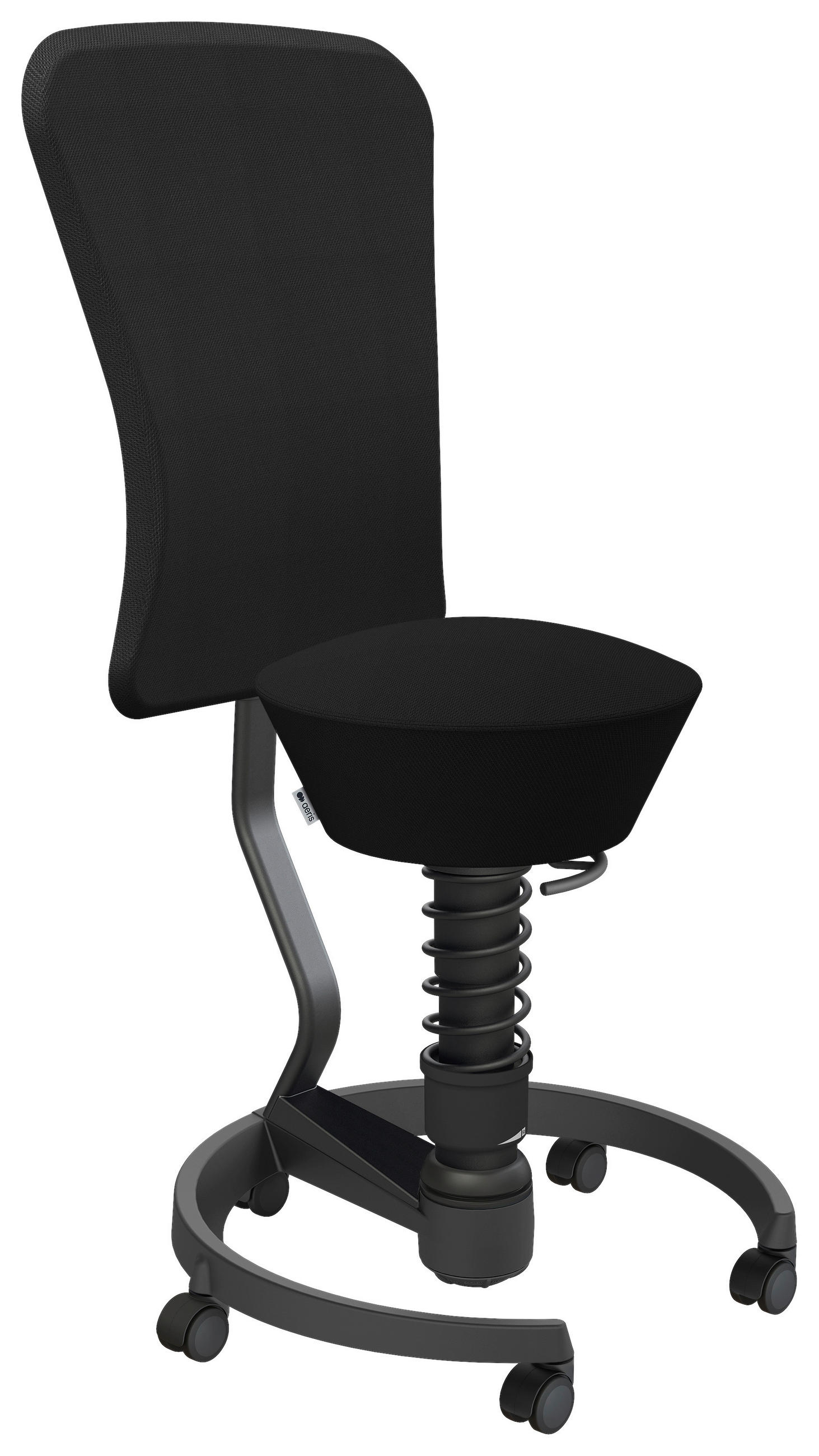 BÜROHOCKER 55/105,115/55 cm  - Schwarz, Basics, Kunststoff/Textil (55/105,115/55cm) - Aeris