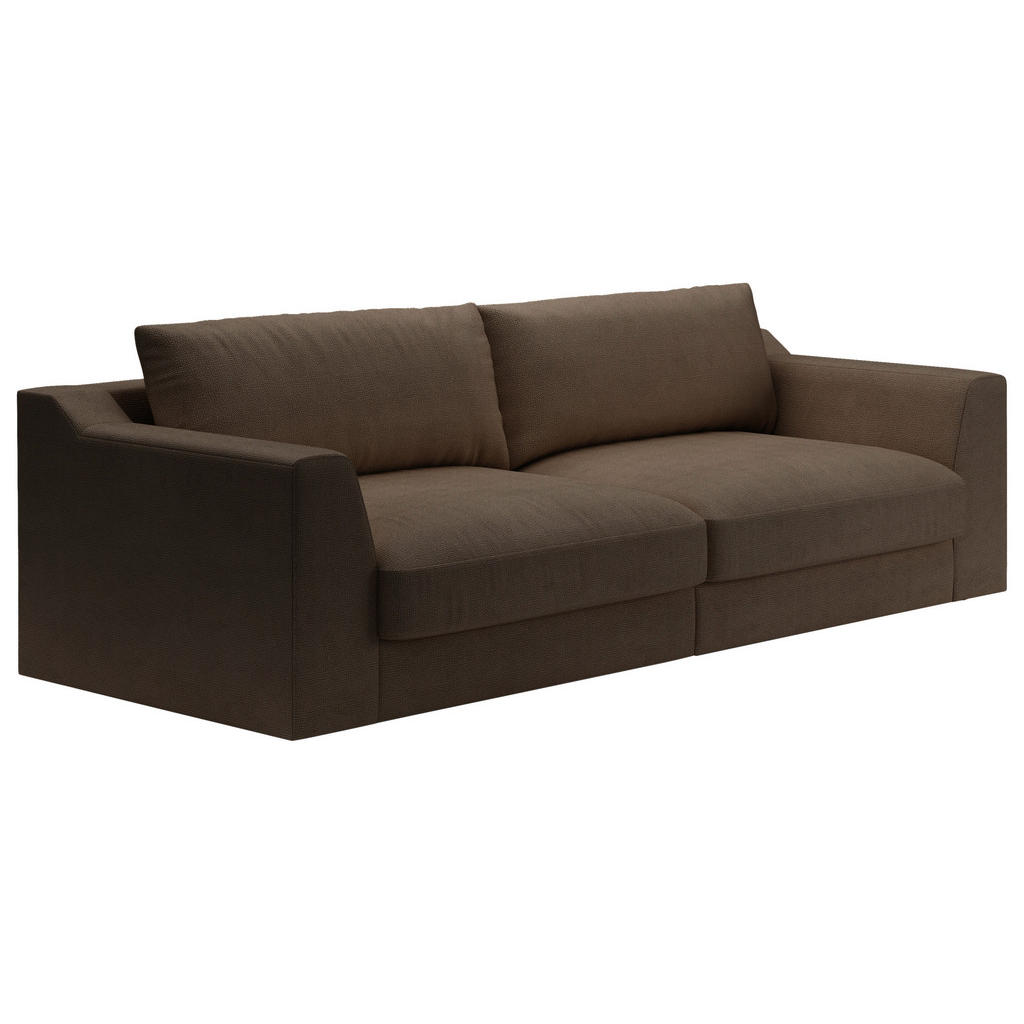 Thumbnail - home24 Bigsofa, Dunkelbraun, Textil, 4-Sitzer, Füllung: Polyetherschaumkern, Polyurethan (Pur), Silikon, 276x90x109 cm, ...