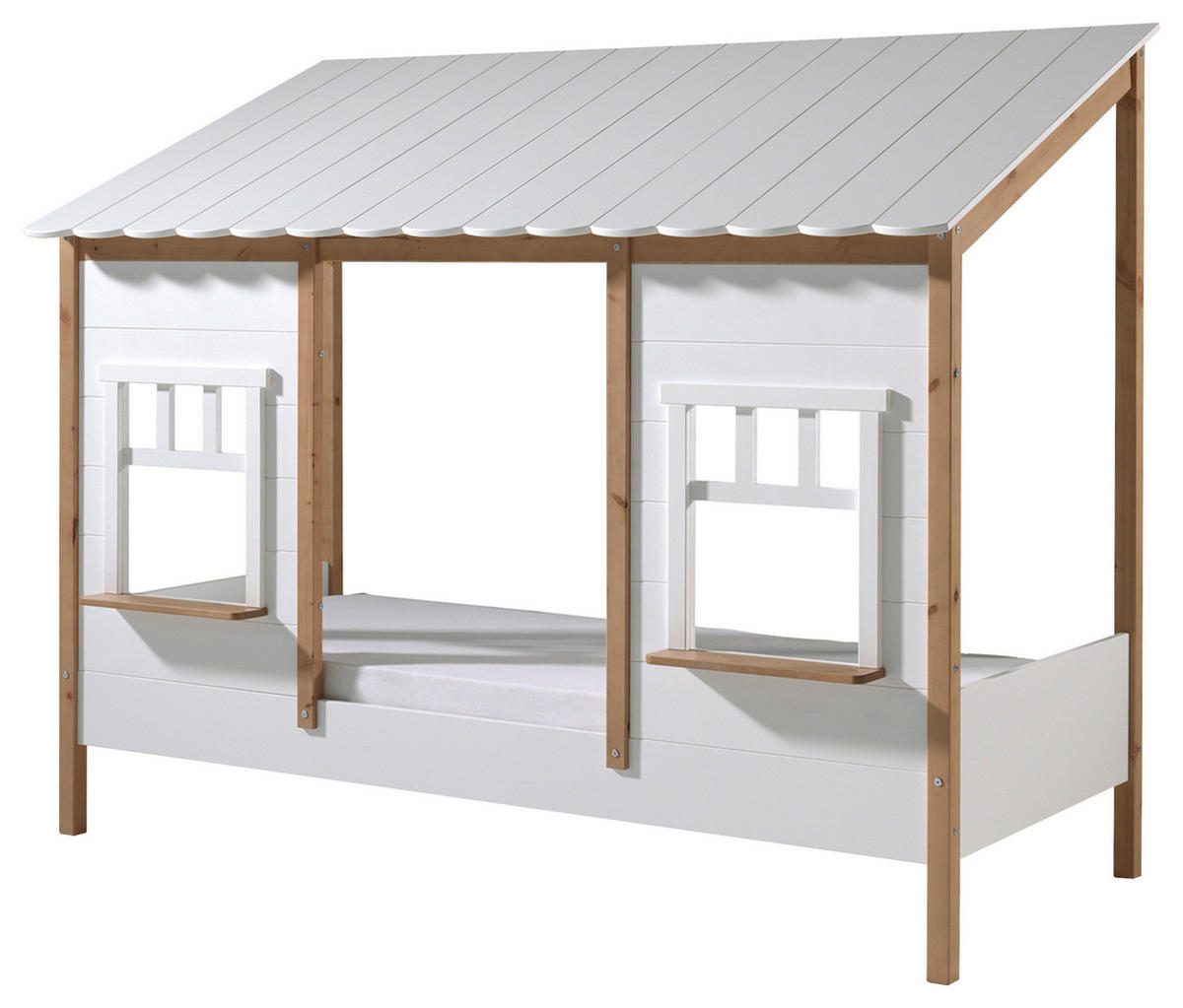 HAUSBETT Lattenrost 90/200 cm  in Weiß, Eichefarben, Kieferfarben  - Eichefarben/Weiß, MODERN, Holz/Holzwerkstoff (90/200cm) - MID.YOU