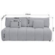 BOXSPRINGSOFA in Chenille Ecru  - Ecru/Schwarz, MODERN, Kunststoff/Textil (210/72/105cm) - Cantus