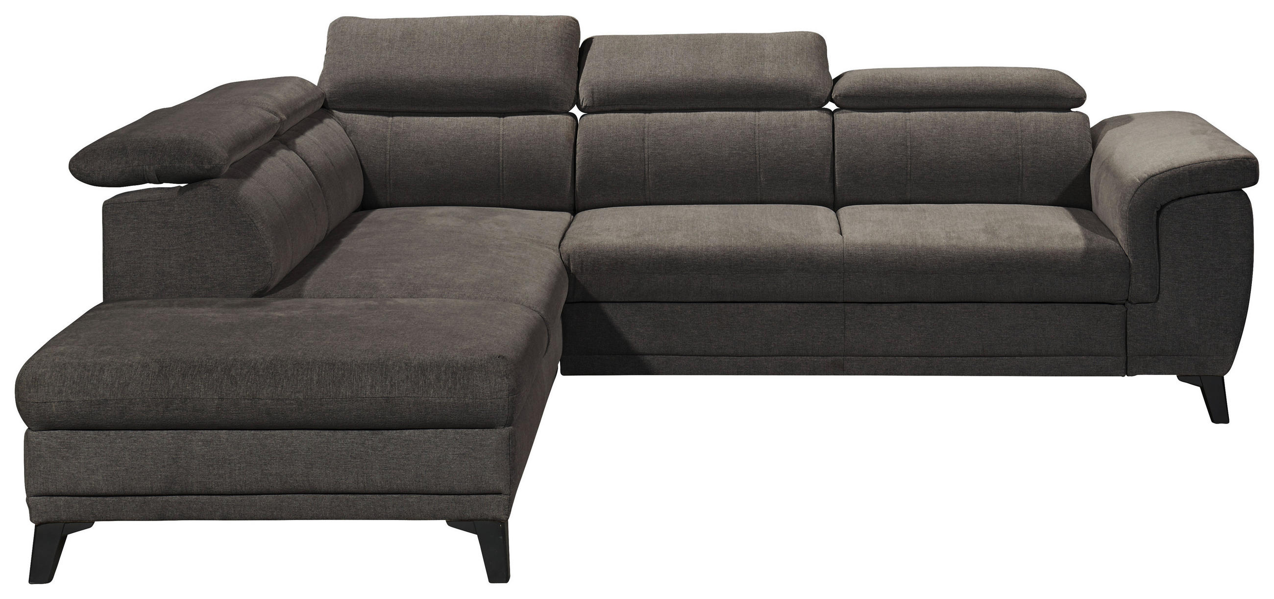 KUTNA GARNITURA tekstil  tamno smeđa   - tamno smeđa/crna, Konvencionalno, tekstil/plastika (231/274cm) - MID.YOU