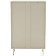 HIGHBOARD  in 80/128/40 cm  - Seidengrau, Design, Holzwerkstoff/Metall (80/128/40cm) - Xora