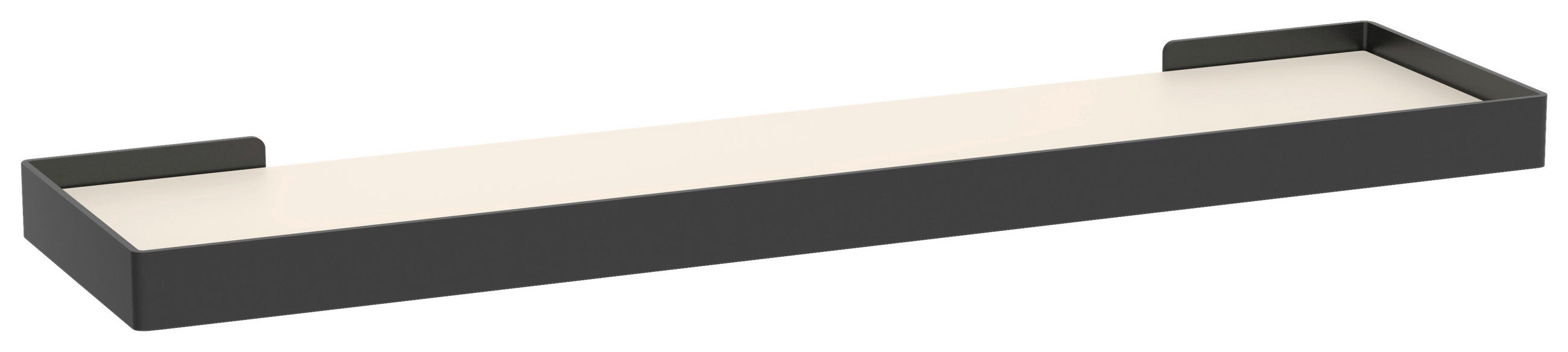 WANDBOARD in 60/3/15 cm Schwarz, Kaschmir  - Kaschmir/Schwarz, Basics, Holzwerkstoff/Metall (60/3/15cm) - Xora