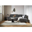 ECKSOFA Dunkelgrau Mikrofaser  - Dunkelgrau, KONVENTIONELL, Textil/Metall (271/206cm) - Carryhome