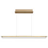 LED-HÄNGELEUCHTE 100/12/150 cm    - Klar/Messingfarben, Design, Glas/Metall (100/12/150cm) - Globo