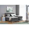 BOXSPRINGBETT 200/200 cm  in Grau  - Eichefarben/Grau, KONVENTIONELL, Holz/Textil (200/200cm) - Voleo