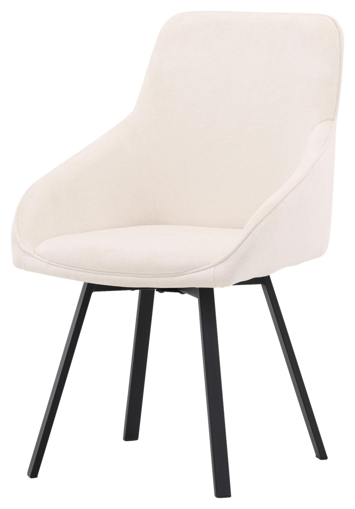 STUHL-SET 2 Stück  in Stahl Textilgeflecht Metall, Textil  - Beige/Schwarz, Design, Textil/Metall (55/88/60cm) - Livetastic