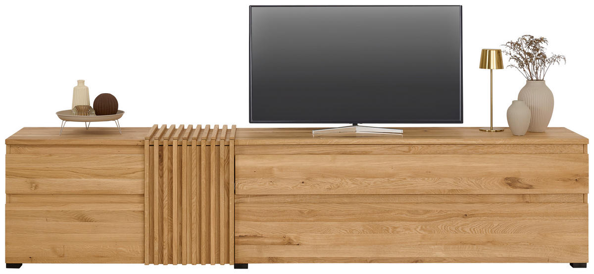 TV-SZEKRÉNY 248,8/43/44 cm  - tölgyfa színű, Natur, fa (248,8/43/44cm) - Linea Natura