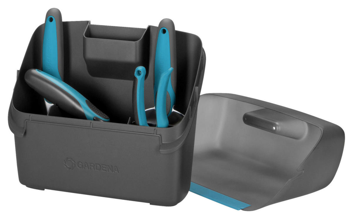 BALKON BOX - Blau/Anthrazit, Basics, Kunststoff/Metall (28/12/27cm) - Gardena