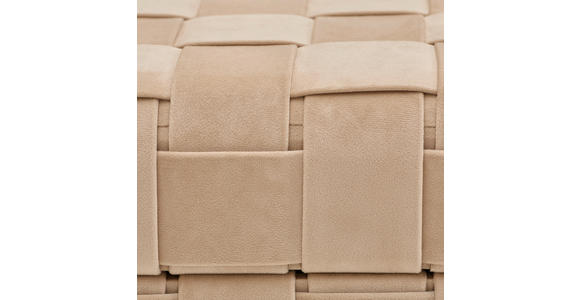 HOCKER in Textil, Holzwerkstoff Creme  - Creme/Schwarz, Trend, Holzwerkstoff/Textil (40/43/40cm) - Xora