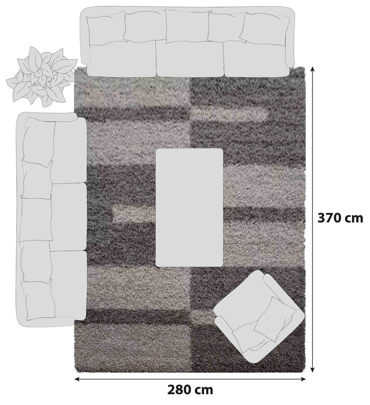 RYAMATTA 280/370 cm Gala 2505  - taupe, Design, textil (280/370cm) - Novel