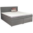 BOXSPRINGBETT 180/200 cm  in Grau  - Schwarz/Grau, KONVENTIONELL, Kunststoff/Textil (180/200cm) - Carryhome